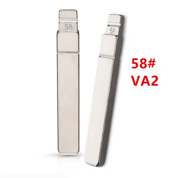 10szt 58 #   VA2 Metal Uncut Blank Flip Remote Key Blade dla Peugeot Citroen Renault dla keydiy KD xhorse VVDI JMD