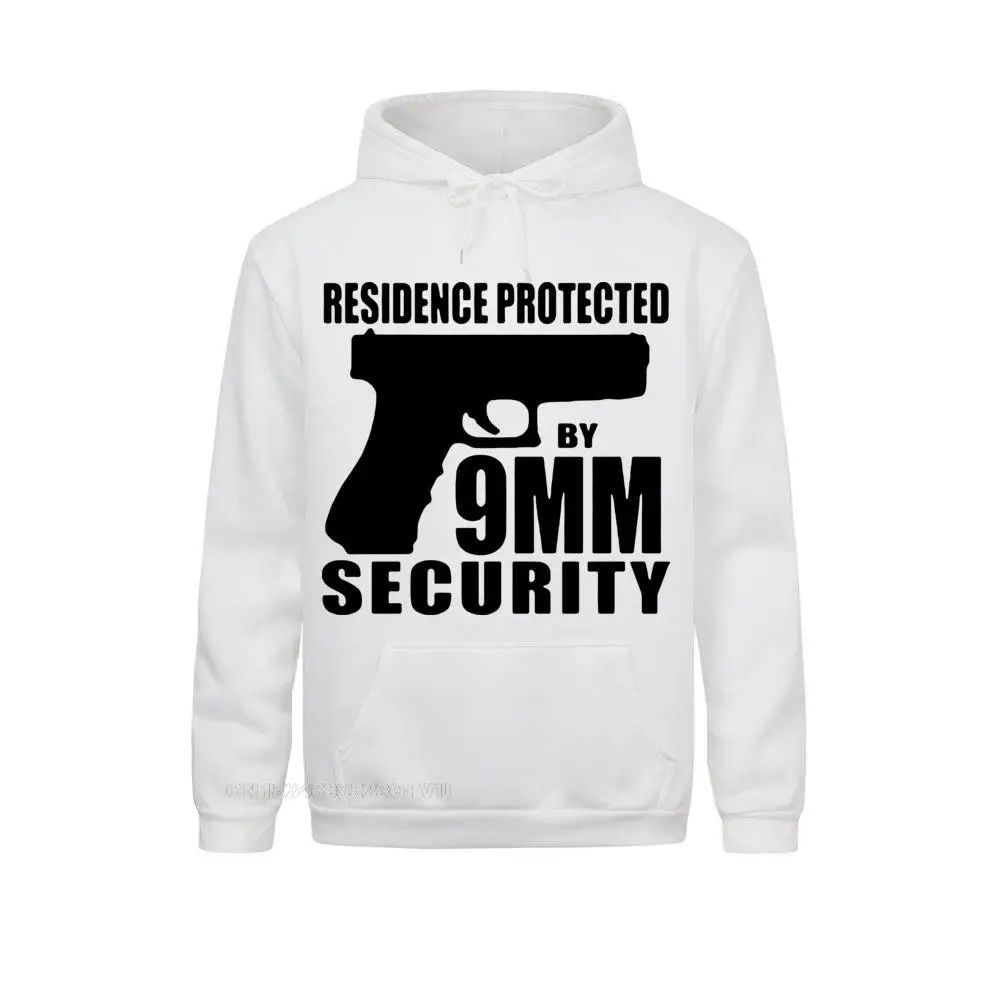 Boutique Hoodie Fun Men Women Game Pistol Residence Protected By 9mm Security Letter Print Kawaii Clothes