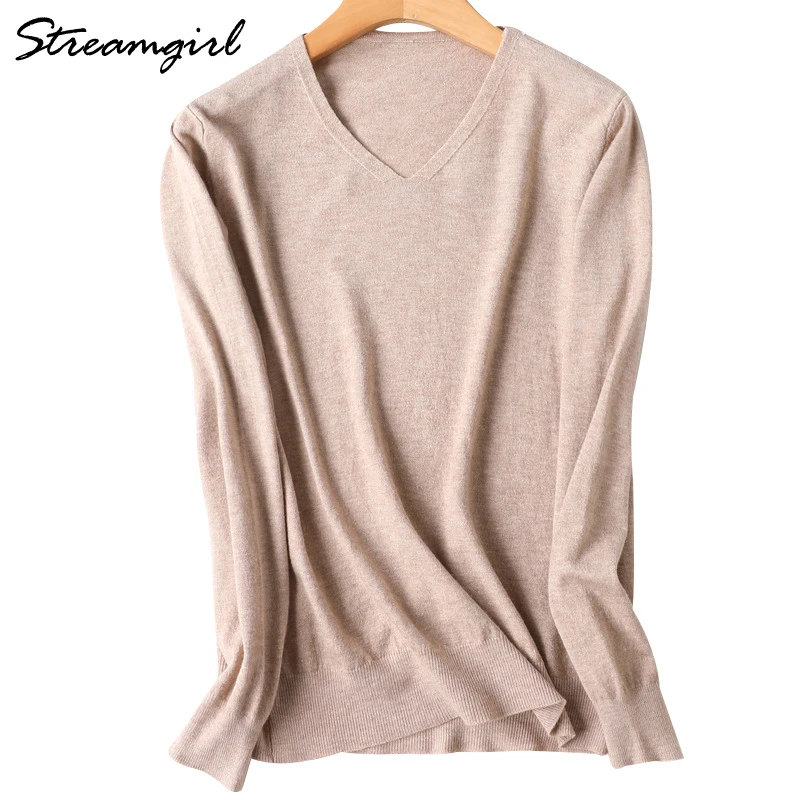 Women\'s Sweater 2021 White Jumper V Neck Ladies Winter Clothes Women Sweater Knitted Pullovers Sweaters For Women Fashion Winter