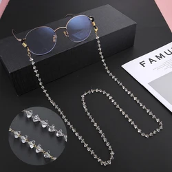 Teamer Crystal Beaded Glasses Chain for Women Fashion Lanyard Gold Color Metal Sunglassses Chains Strap Cord Hanging Neck Holder