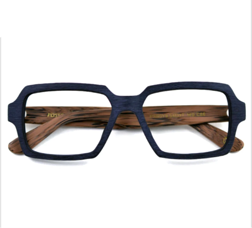 

Handmade Men Square Eyeglass Frame Vintage Imitation Wood Eyewear Retro Women Acetate Glasses Myopia Optical Spectacles