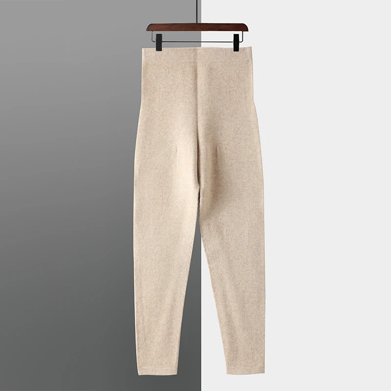 Hot Sales Pants Women Autumn Winter Cashmere and Wool Leggings Long Elastic Ladies Pant Woman Trousers High-quality