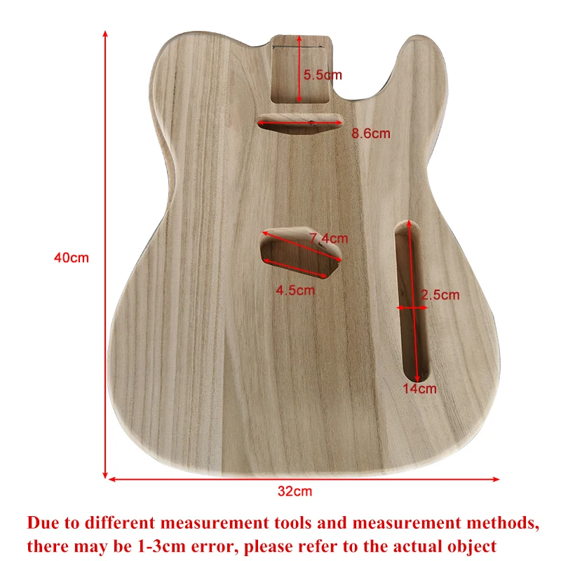 Unfinished DIY ST TL Electric Guitar Solid Body Guitar Barrel Replacement Parts For Strato Tele Style Electric Guitars