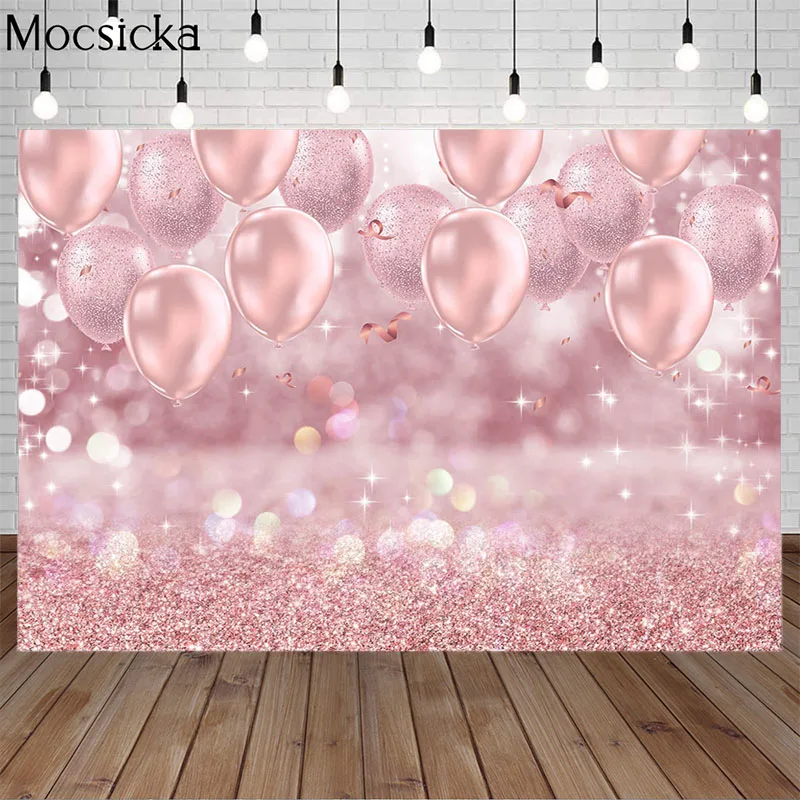 Mocsicka Luxus Ballon Fotografie Hintergrund Bokeh Glitter Geburtstag Hintergrund Photo Schießen Nach Foto Dekoration Requisiten