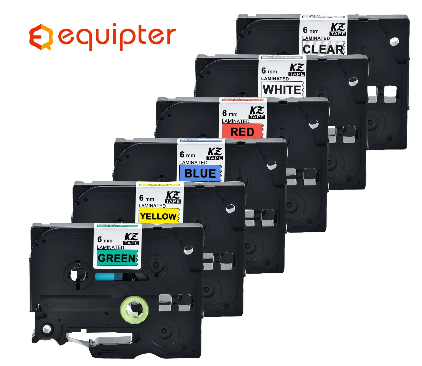 Cartucho de casete de cinta de etiquetas laminada Compatible con tze211, 30 colores mezclados, 6mm, para impresora Brother p-touch, Tze-211, Tze111, Tze213