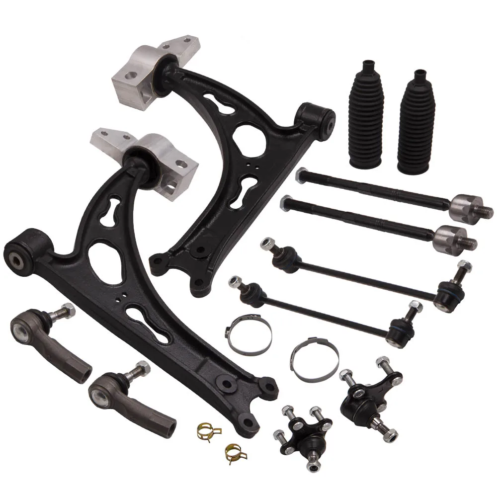 14 pcs 5Q0407365B SUSPENSION Control arm KIT for VW GOLF 5 6 TOURAN AUDI A3 8P 1K0407152BF, 5Q0407366B