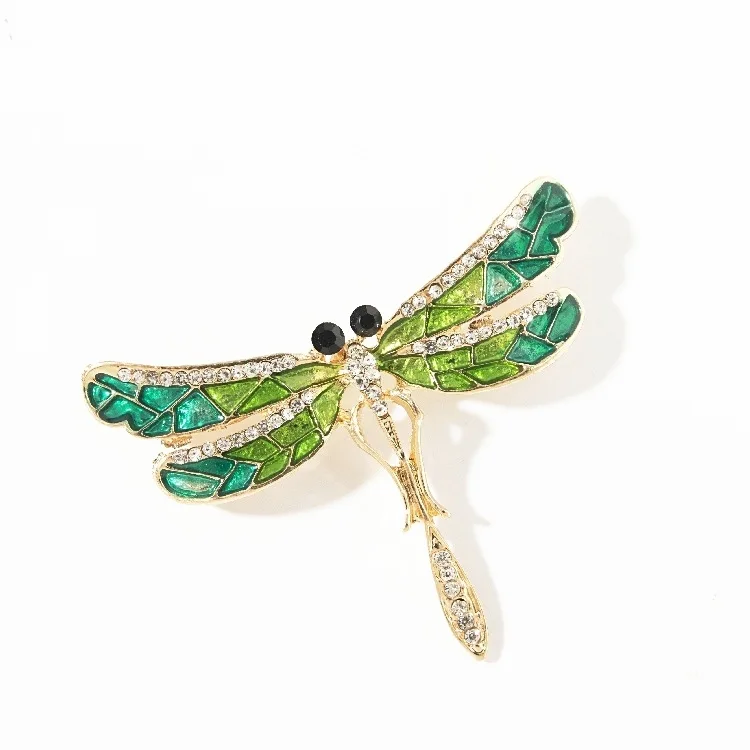 Fashionable Personality Dragonfly Brooch High-grade Alloy Dripping Oil Insects Chic European And American Delicate Brooch