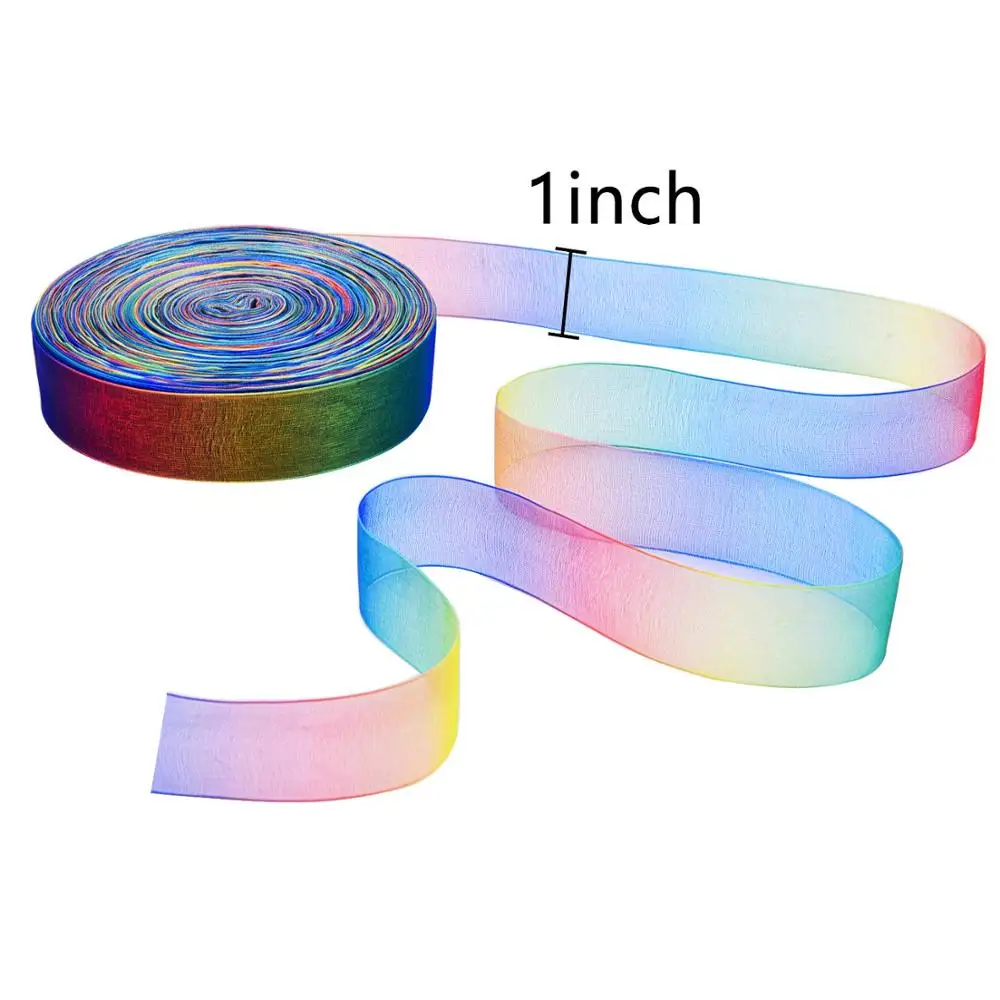 5 Yard 1 Inch Larghezza Shimmer Fascia per Il Regalo Cornici E Articoli da Esposizione da Imballaggio Dei Capelli di Cerimonia Nuziale Della