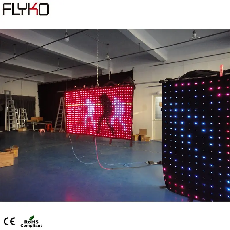 

Free shipping p50 1*2m led curtain screen video display