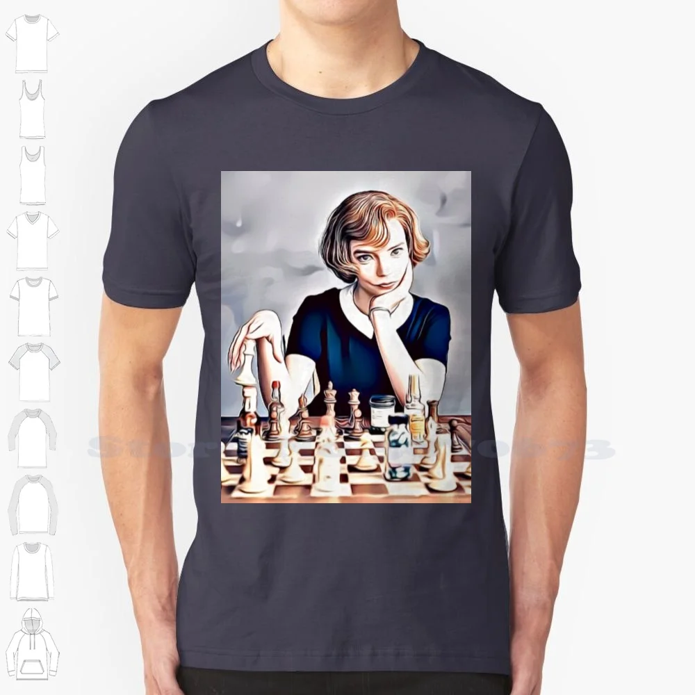 Queens Gambit Schach film Beth Harmon Mode Vintage T-Shirt T-Shirts ?????? ????? ????? Das damen gambit gambito de dama