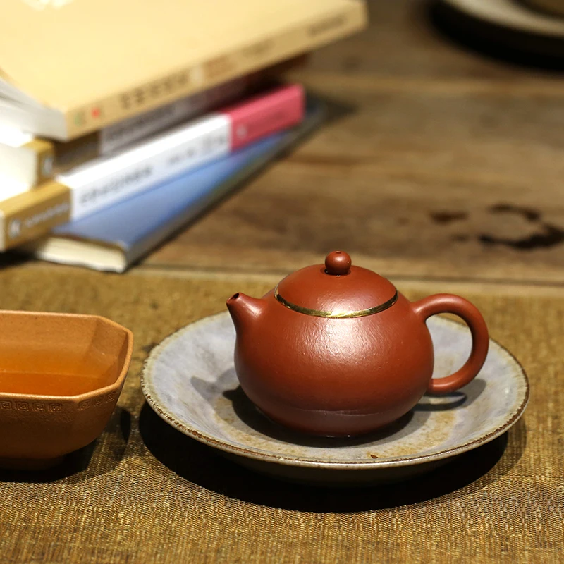 ★Yixing handmade purple clay teapot small coal kiln red clay enchanting texture Wendan teapot bag Phnom Penh 150cc