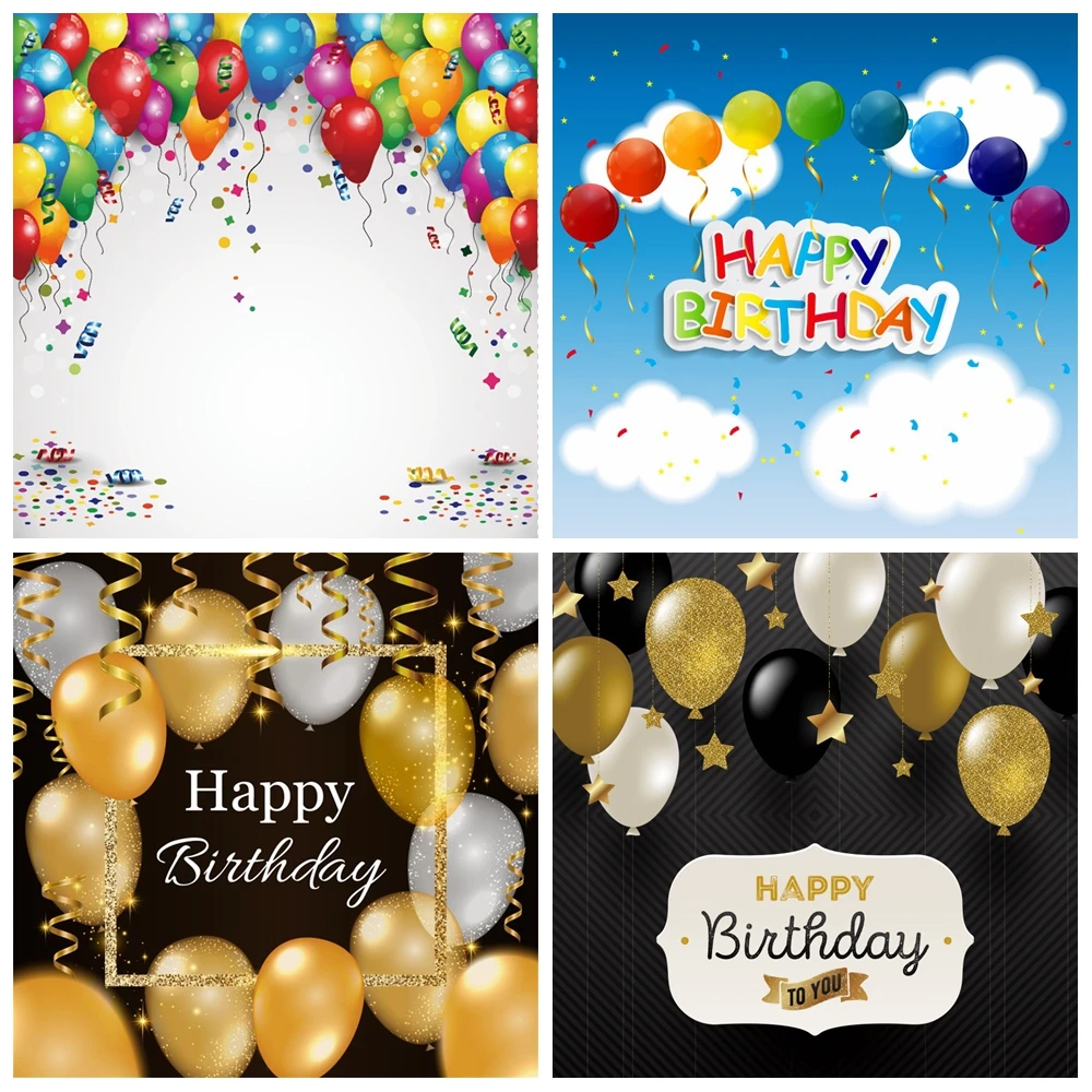 

Balloon Birthday Backdrops For Photography Color Family Shoot Photocall Party Decor Baby Photozone Photo Background Photo Studio