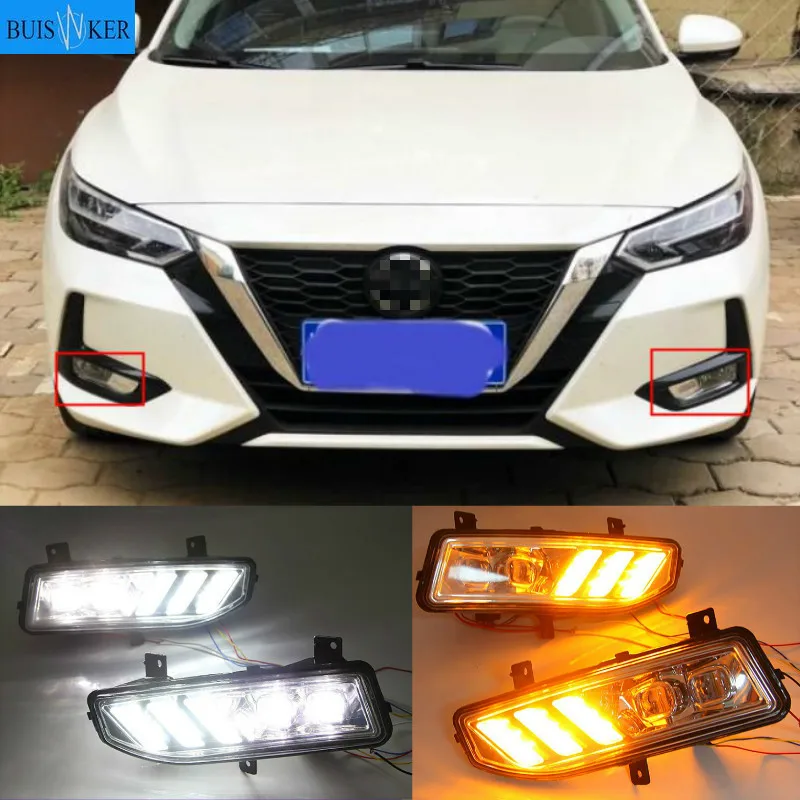 

2Pcs For Nissan Sentra Sylphy 2019 2020 LED Daytime Running Light Car Accessories Waterproof 12V DRL Fog Lamp Decoration