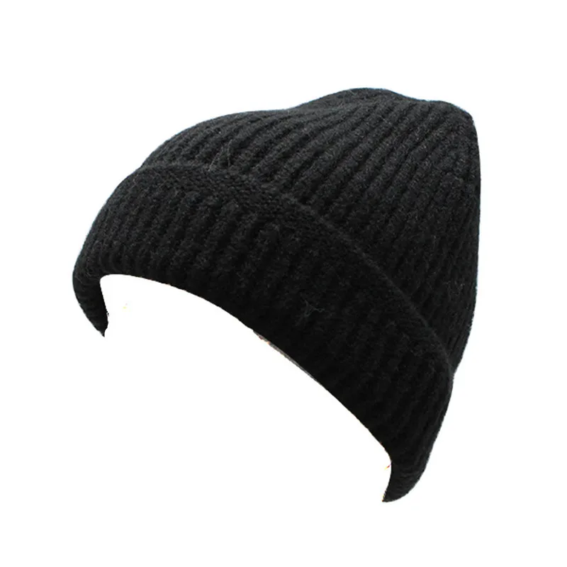 

New Winter Hat for Women men Rabbit Cashmere Knitted Beanies Thick Warm Vogue Ladies Wool Angora Hat Female Beanie Hats