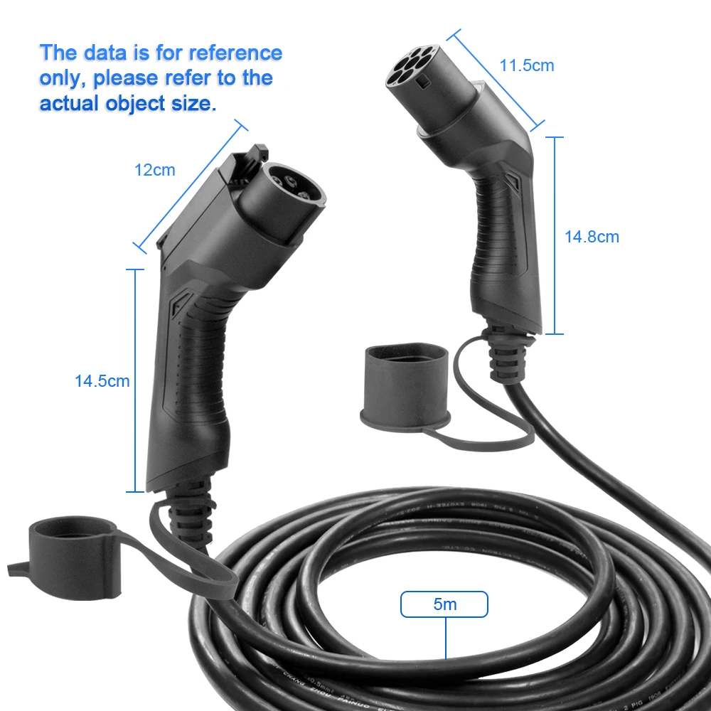 MOREC-Câble de recharge pour véhicule électrique, 16A-32A, 3.5KW-7.2KW, 1phase, station de charge pour voiture, prise Vope1, J1772, EVSE