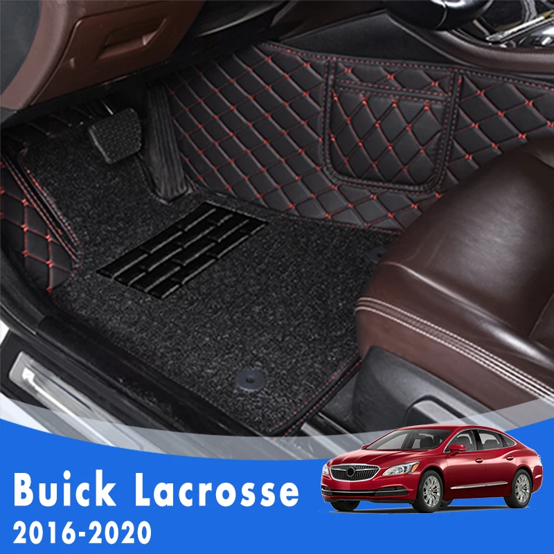 

Автомобильные коврики для Buick Lacrosse 2020 2019 2018 2017 2016, роскошные двухслойные коврики с проволочной петлей, педали, автомобильные аксессуары, коврики