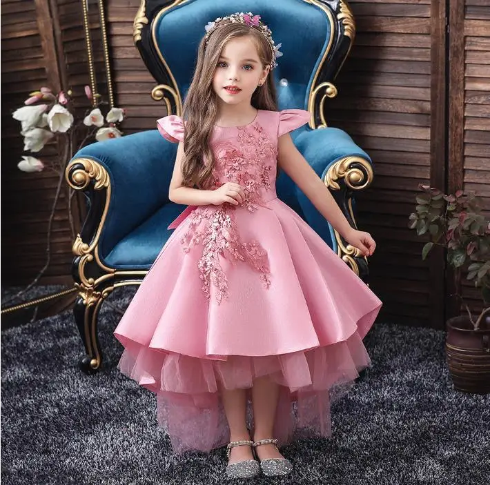 Girls Dress Kids Dresses Little Princess Flower Girl Dress Long Wedding Gown Children Christmas Party Clothing 1 2 3 6 8 Years