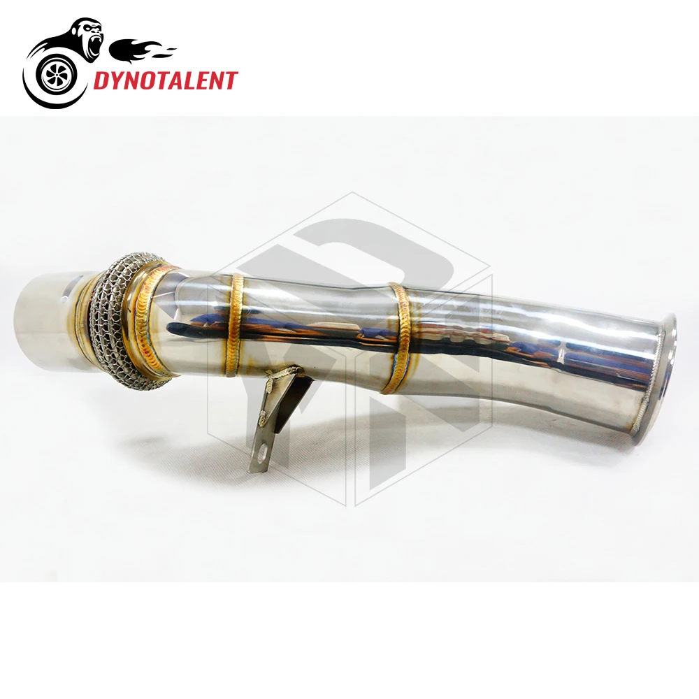 DYN RACING  3.5\'\' Exhaust Downpipe For N55 Engine E70 E71 X5 X6 2010-2017 F10 F11 535i F12 F13 640I