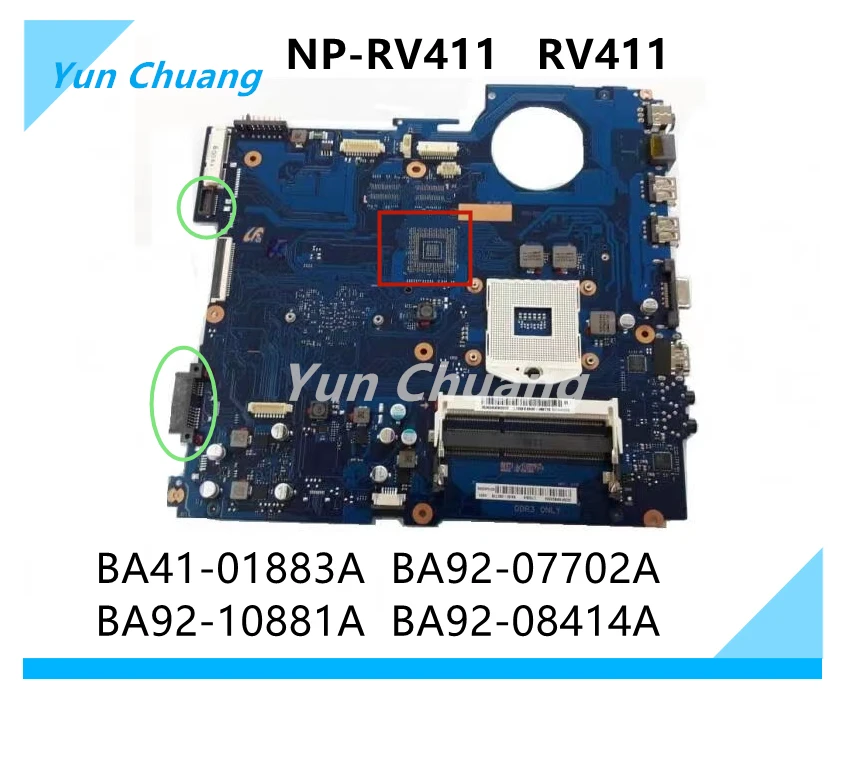 

BA41-01883A BA41-01432A BA92-01881A BA92-08414A BA92-07702A For Samsung NP-RV411 RV411 laptop motherboard HM55 DDR3 100% Work