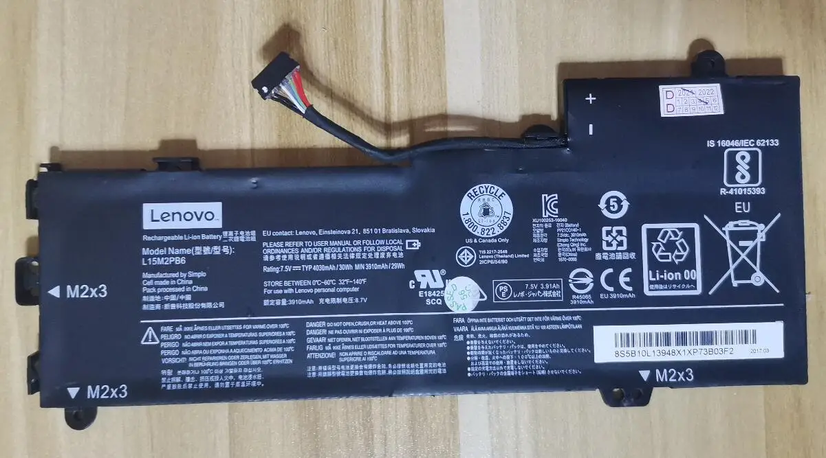 

New genuine Battery for Lenovo Yoga 310-11IAP Flex 4-1130 IdeaPad 310S-11IAP IdeaPad 2in1-11 L15M2PB6 5B10l13949 7.5V 30WH