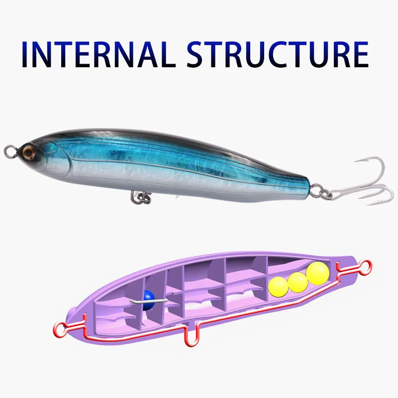 Wondershot D07 Hot model quality pencil 1PC 12cm 33g Hard Fishing Lure Topwater Lake River Fishing Wobblers Carp Fishing Baits