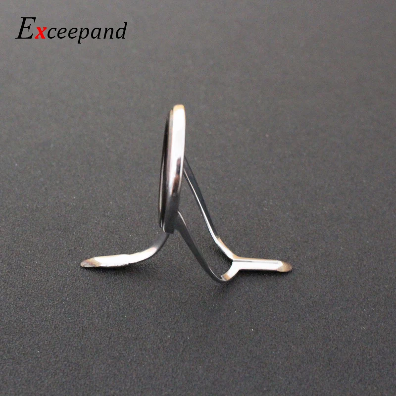Exceepand 9 pcs Set Stainless Steel Frame Fishing Rod Guide Boat Rod Line Eyelet for Fishing Rod Building or Repair