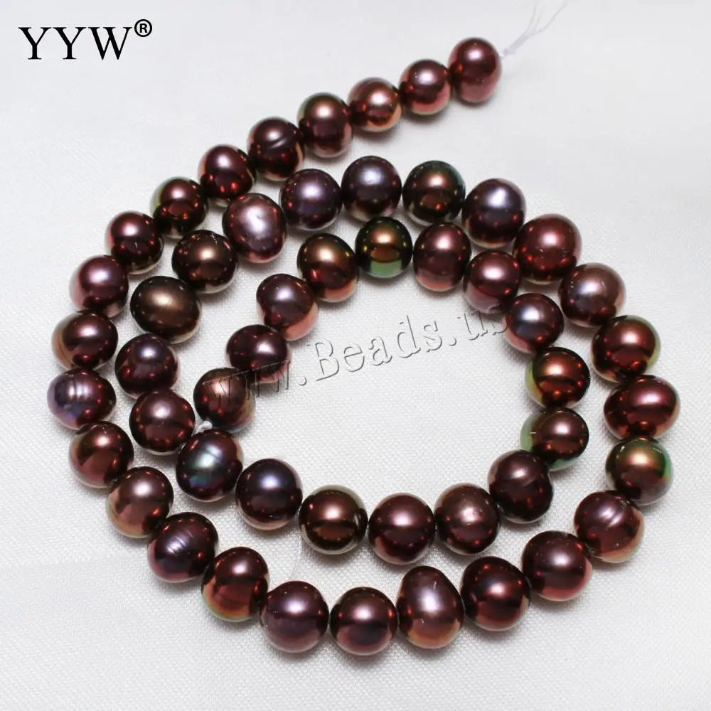 AA Natural Potato Shape Freshwater Pearl Beads For Jewelry Making Diy Bracelet Necklace 8-9mm Gray Cultured Pearls 14.6\