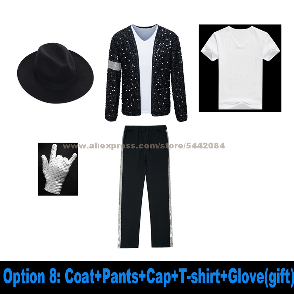 Michael Jackson Cosplay Kostuum Imitatie Kleding Kinderen Performance Kleding Mannen Vrouwen Mj Dancing Party Prop
