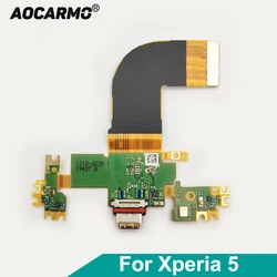 Aocarmo Type-C USB Charger Charging Port Charge Dock Connector Flex Cable For Sony Xperia 5 X5 J8210 J9210 Replacement