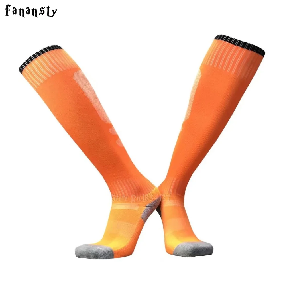 Men Soccer Socks Women Cheap Sports Socks Soccer Stocking Running Breathable Cotton Knee-High Football Socks Sock Pair White Red