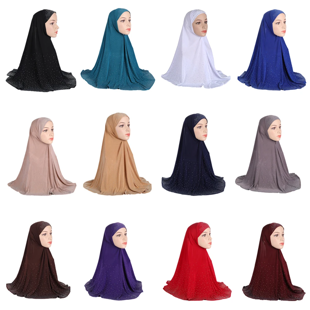 

Ramadan Muslim Women Overhead Prayer Hijab Long Scarf Islamic Arab Head Wrap Shawl Full Neck Cover Amira Shawl Niqab Burqa New