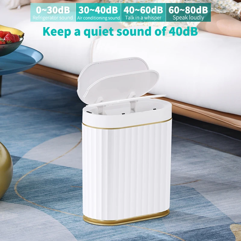 Smart Sensor Trash Can Touchless Sensor Trash Bin Trash Can with Lid Automatic Sensor Waste Basket for Kitchen Home Bedroom