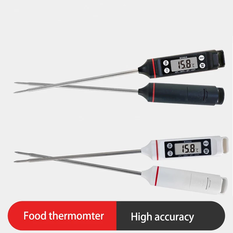 Digitale Voedsel Thermometer -50 ~ 300 ℃ Temperatuurmeting Lcd ℉/℃ Hoge Lage Temperatuur Meter Voor Koken barbecue Toast Melk Ijs