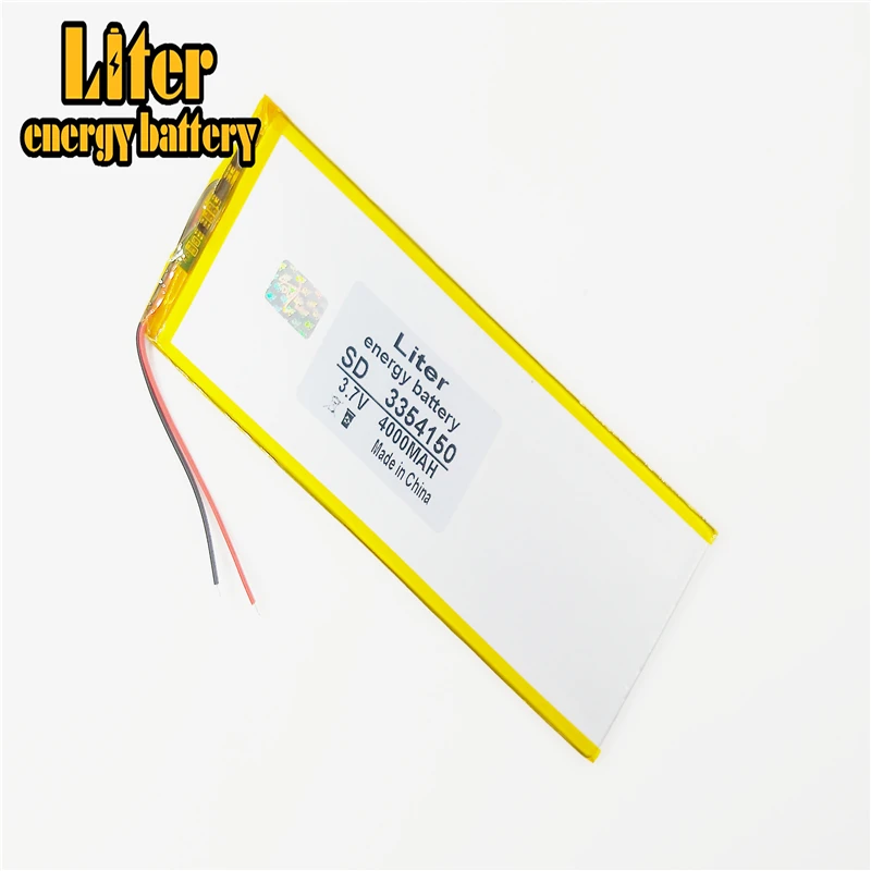 3354150 3.7V 4000mah Lithium Tablet polymer battery with Protection Board For PDA Tablet PCs Digital Products