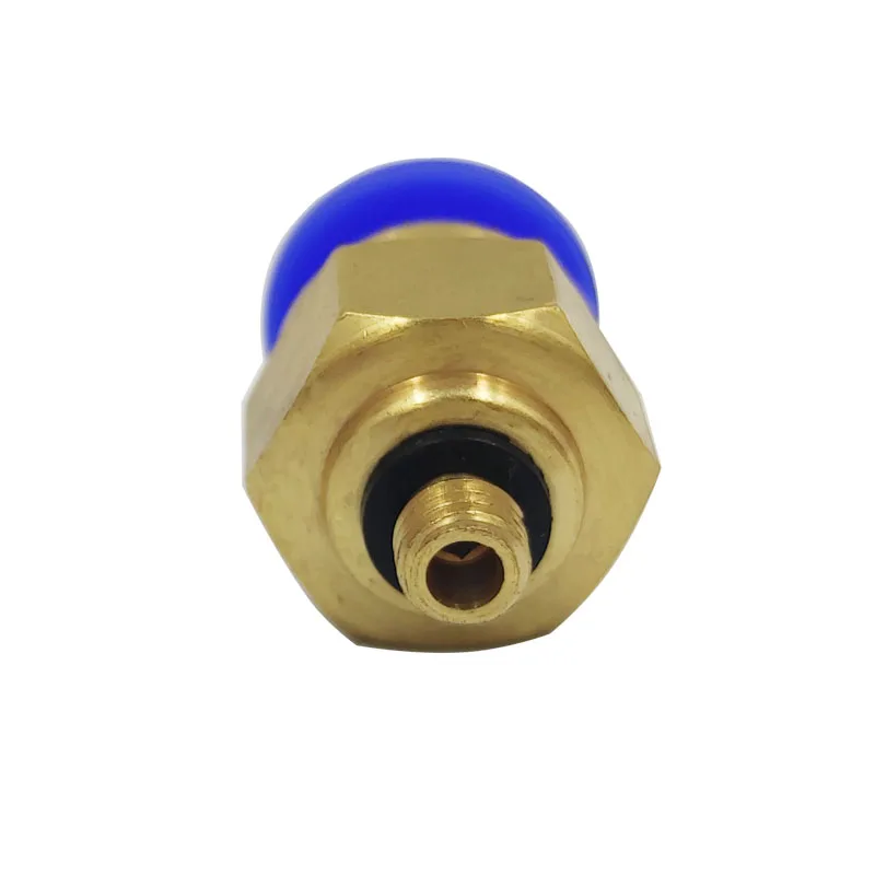 Conector de aire de ajuste neumático, accesorio de tubo de manguera de 8MM y 5mm, Conector recto a través de conectores rápidos, rosca macho, 100 PC8-M5