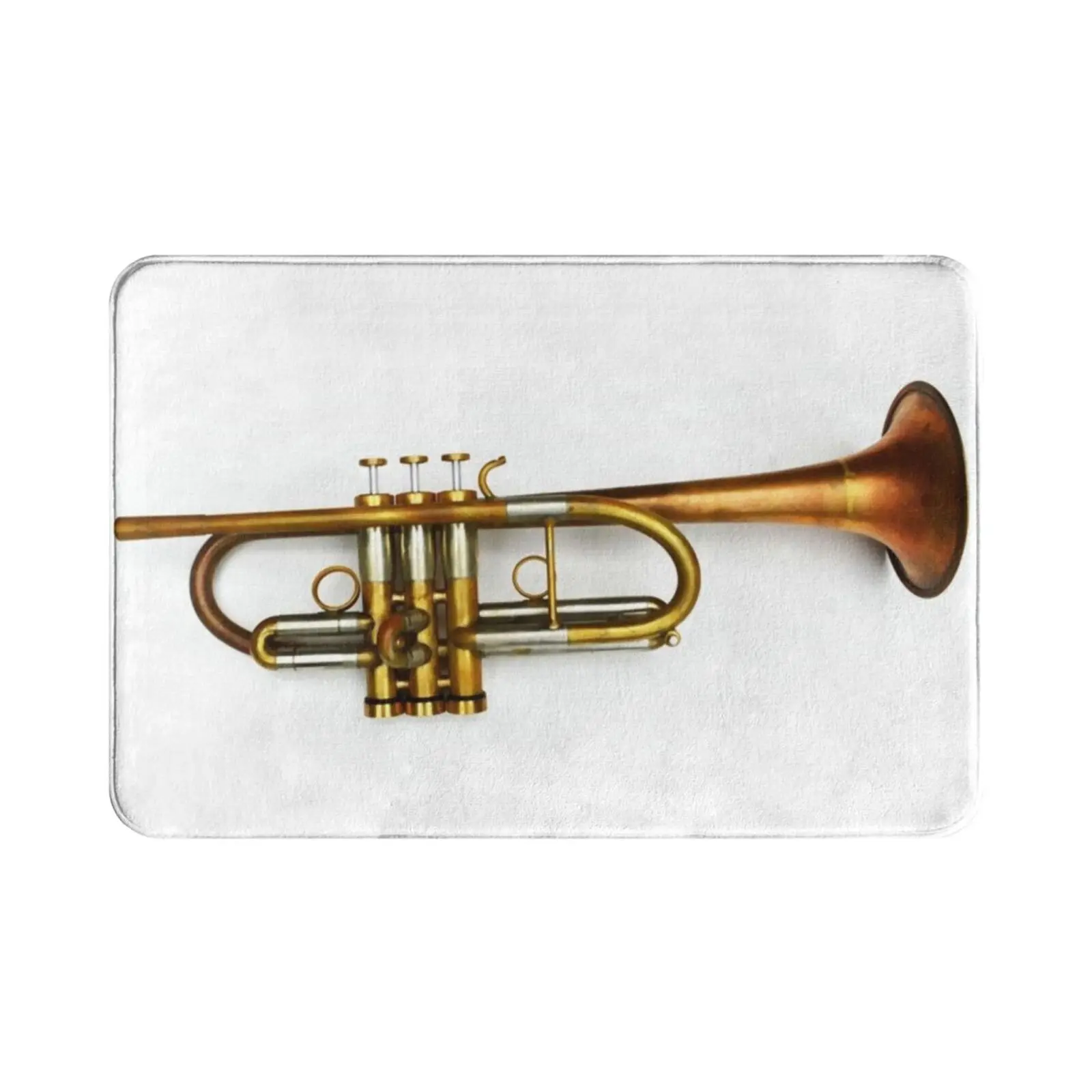 Trumpet Carpet Mat Rug Cushion Soft Trumpet Mouthpiece Valves Music Musician Musical Instrument Wynton Marsalis Jazz