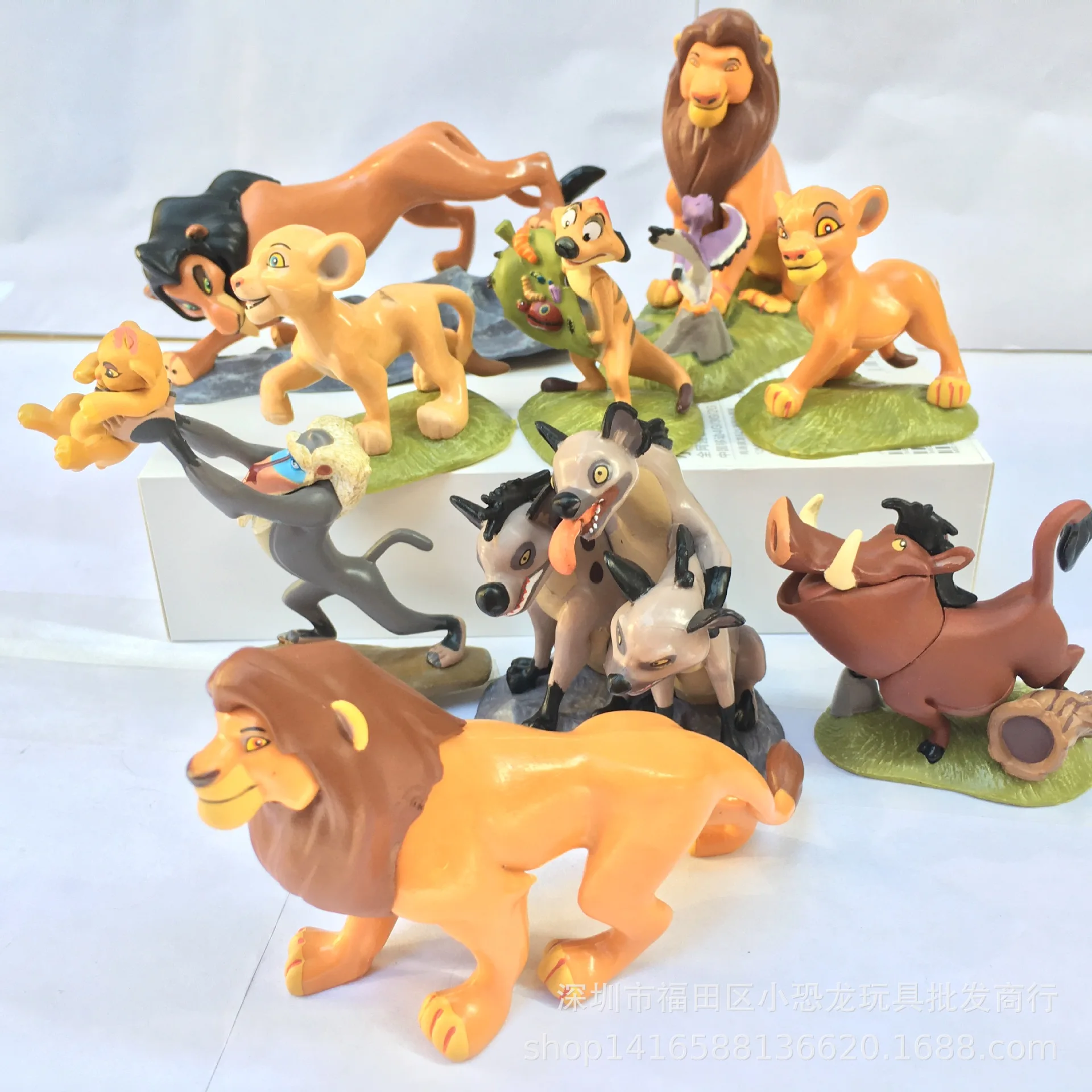 unids/set figuras del Rey León Simba Mufasa Nala Hyenas Timon