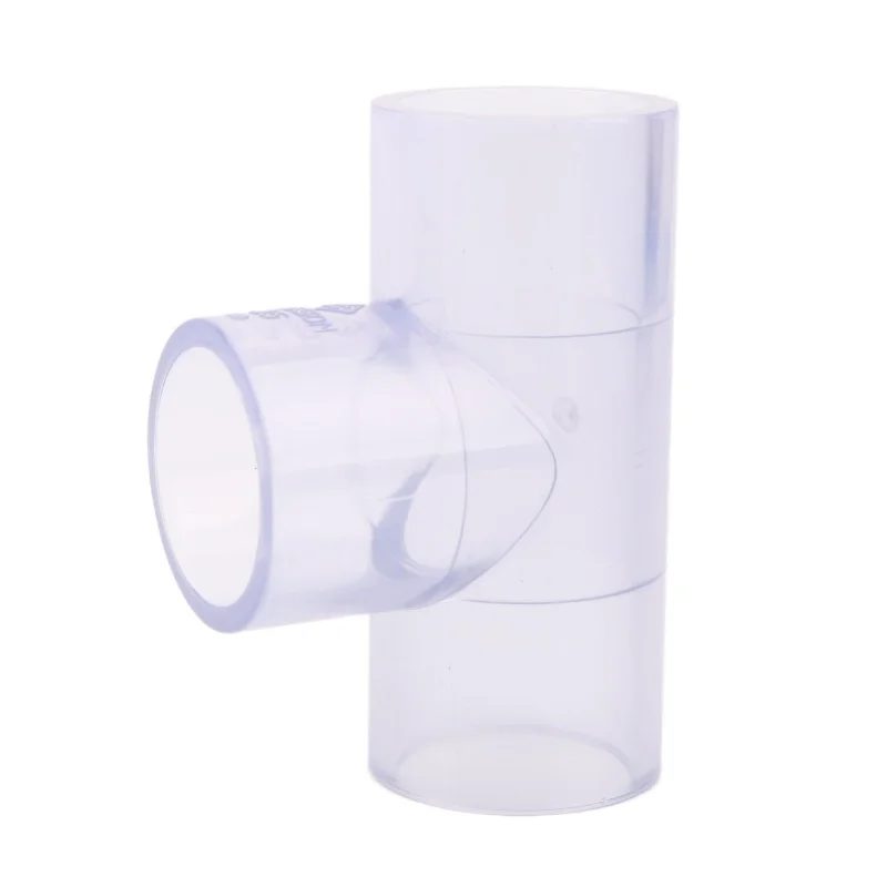 1pc 20/25/32/40/50mm rura UPVC, stawów i przezroczysty prosty łokcia złącze Tee woda akwariowa zbiornik Adapter rurowy