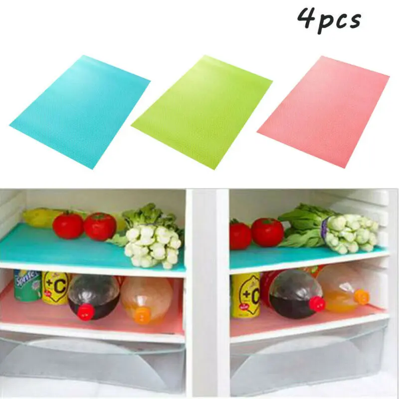 DIY Clean 4PCS Multifunction Waterproof Refrigerator Antibacterial Antifouling Pad Mat Mat Drawer Waterproof Pad