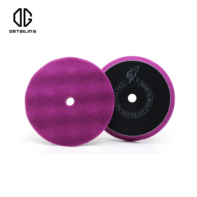 5 inch Newest Wave Sponge Auto Care Purple Cutting Pad 5inch Foam Buffing and Polishing Pad