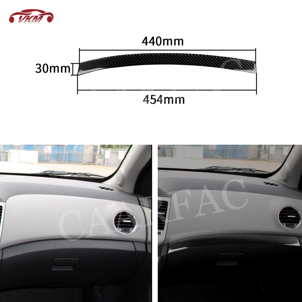 

Carbon Fiber Passenger Seat Dashboard Decorative Strips Trim Cover Sticker For Chevrolet Cruze 2009-2015 Interior Accessories