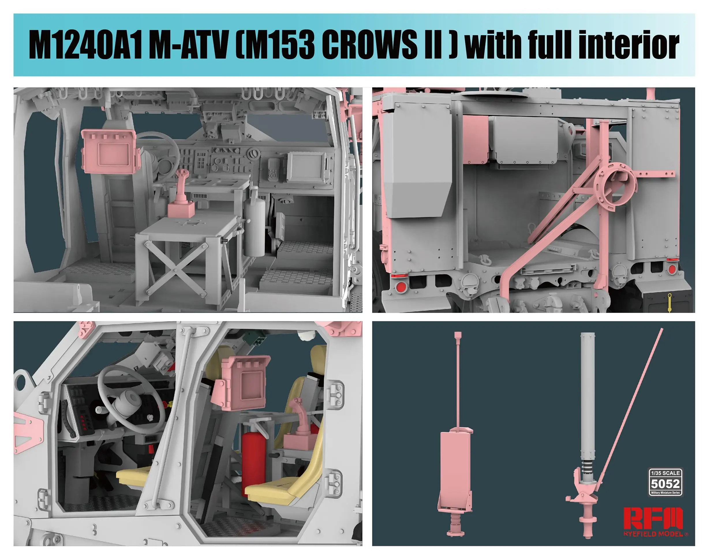 Ryefield RM-5052 1/35 M1240A1 M-ATV (M153 Kraaien Ii) Model Kit