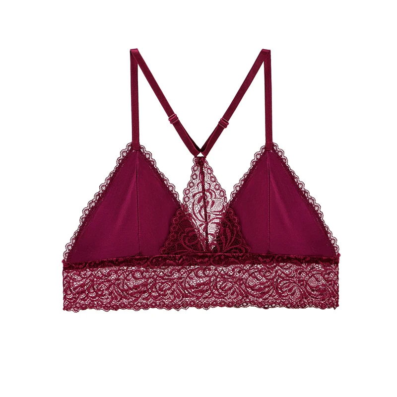 Reggiseno Sexy in pizzo BANNIROU Lingerie in stile francese biancheria intima sottile senza fili reggiseni Push-Up morbidi Bralette Sexy per le