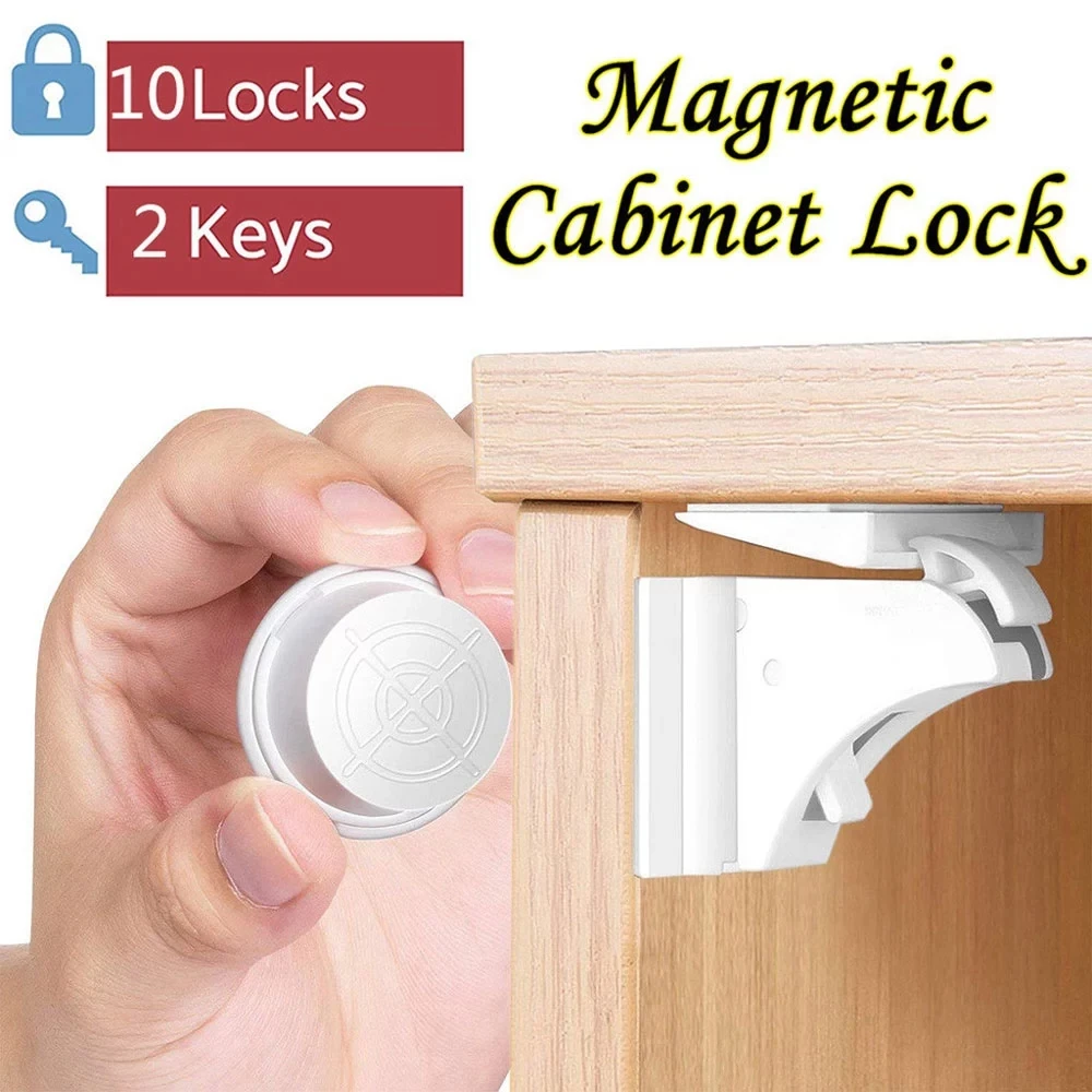 Magnetic Child Lock Baby Safety Cabinet Door Lock Children Protection Infant Security Kids Invisible Drawer Lock for Kids