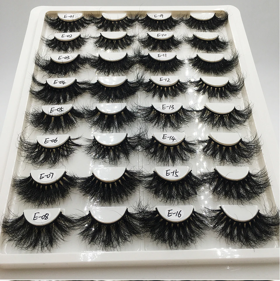 Neue nasse flauschige Nerz Wimpern mit Spikes Make-up Anbieter 16mm 18mm 25mm Volumen lang natürlichen Look Nerz Wimpern Großhandel – Detail 15