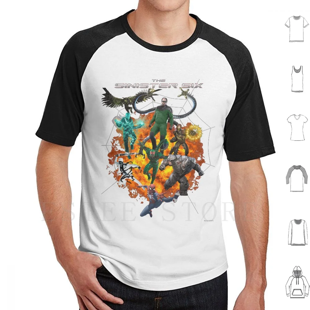 Sinister Six T Shirt Men Cotton 6xl Sinister Six Sinster Six Sinister 6 Super Villains Villains Rhino Scorpion Vulture Electro