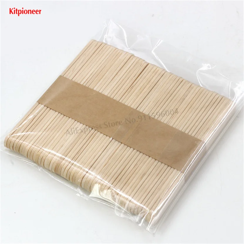 100 szt. Patyczki do lodów drzewnych naturalnie drewniane drewno Pop DIY mrożone patyczki do lodów cukierniczych Popsicle akcesoria