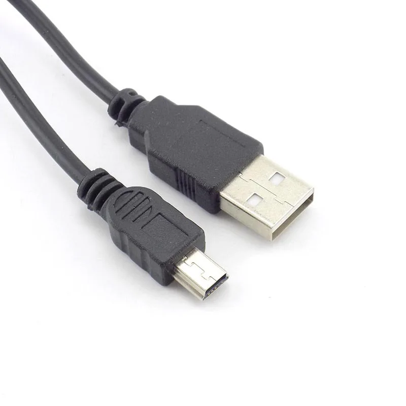 USB 2.0ประเภท A ชายไป Mini 5 Pin Type B ชาร์จข้อมูลสายเชื่อมต่อ480Mbp Sync การชาร์จไฟสาย Splitter L19