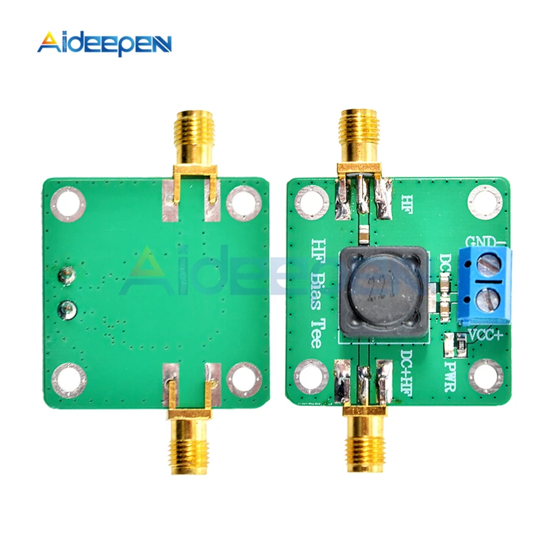 DC 50V 600mA Bias Tee 50K-60MHz RF Microwave Dc Feeder Offset Blocker Module For Short Wave RTL SDR LNA HAM Radio Amplifier