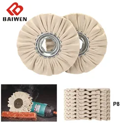 20 Holes 100mm 4inch Cotton Airway Buffing Wheel Cloth Open Bias Metal Polishing Buffs Wheels For Power-operated Grinders Tools